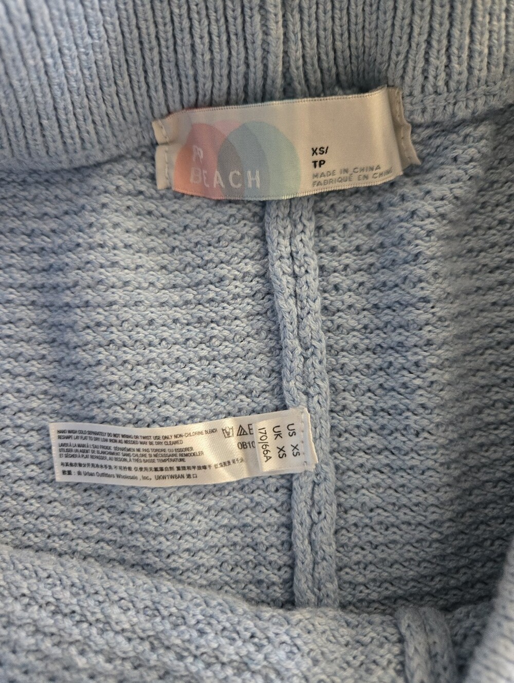 Free People Hailee Blue Sweater Top & Wide-leg Pant Set - Picture 6 of 6